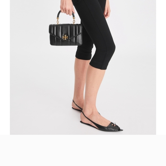 Tory Burch Black Quilted Crossbody Bag with Gold Chain - Picture 2 of 7